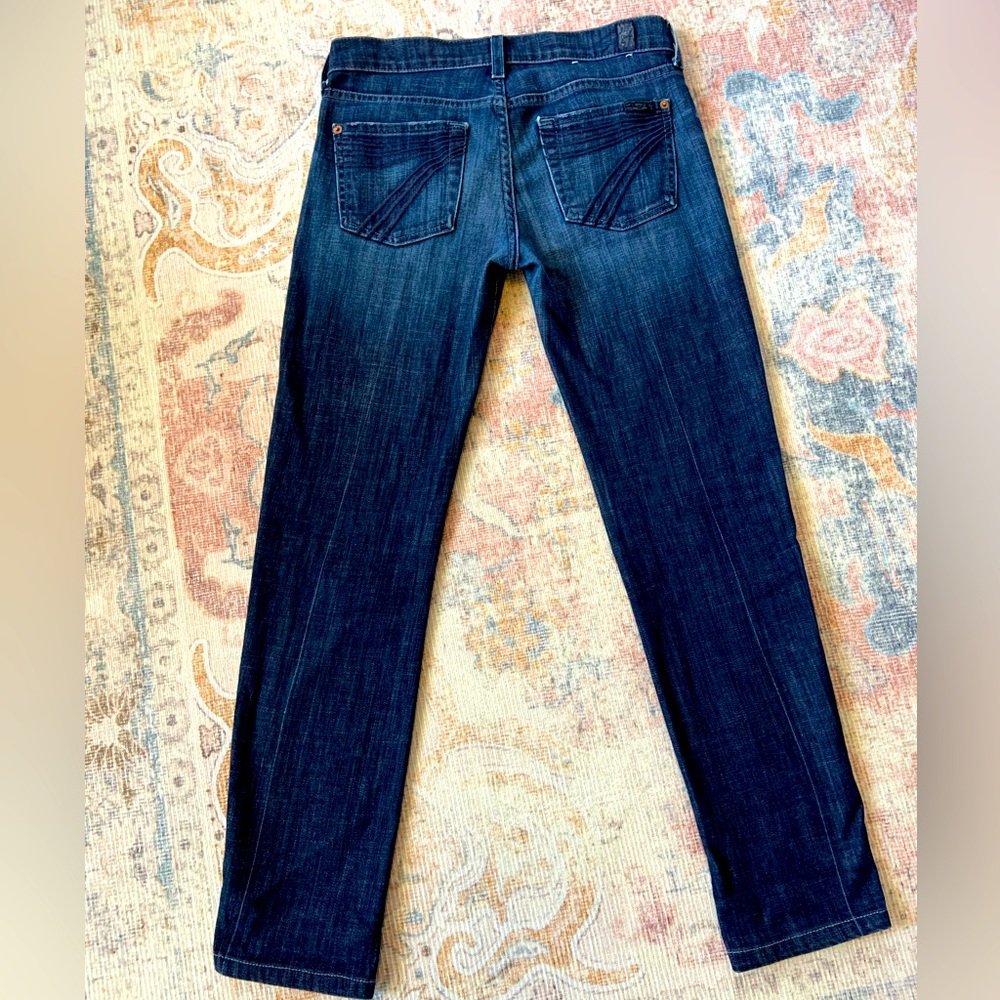 7 For All Mankind Low Waist Straight Leg Jeans
